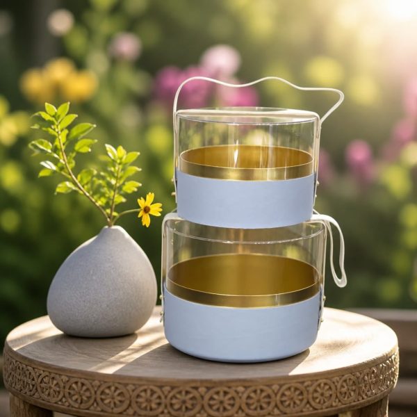Cutie cadou bleu cu  cupola  2/set