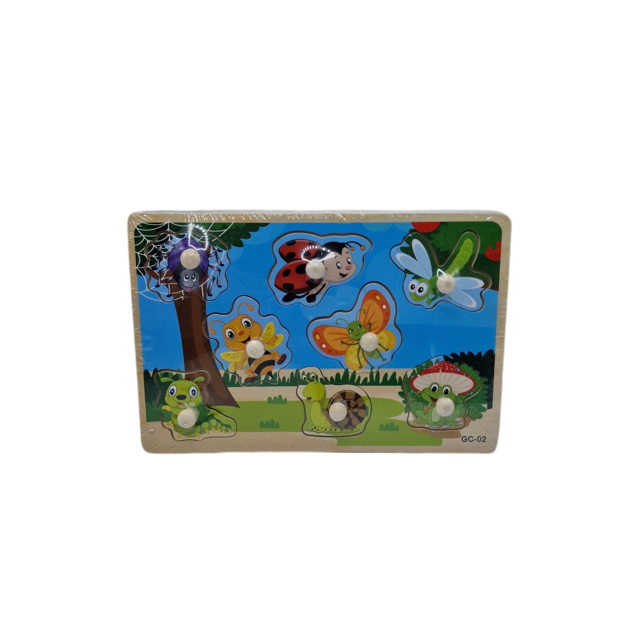 Puzzle lemn buton insecte S – DecoToys.ro