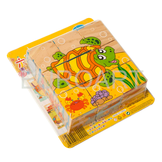 Puzzle lemn cub animale marine