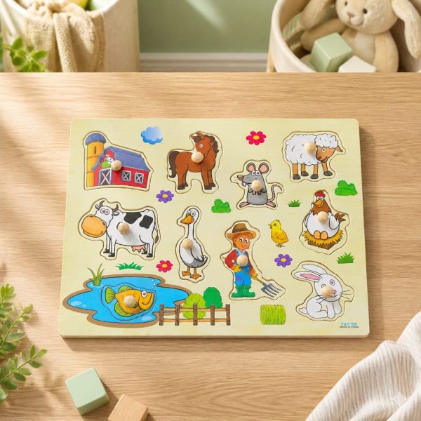 Puzzle lemn cu ferma
