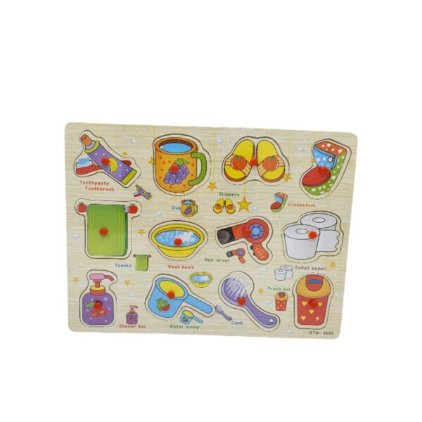 Puzzle lemn buton menaj