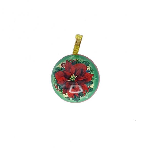 Glob metalic de craciun cu floare
