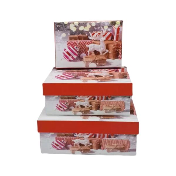 Cutii carton cadou 3/set Craciun