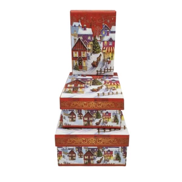 Cutii carton cadou 3/set Craciun