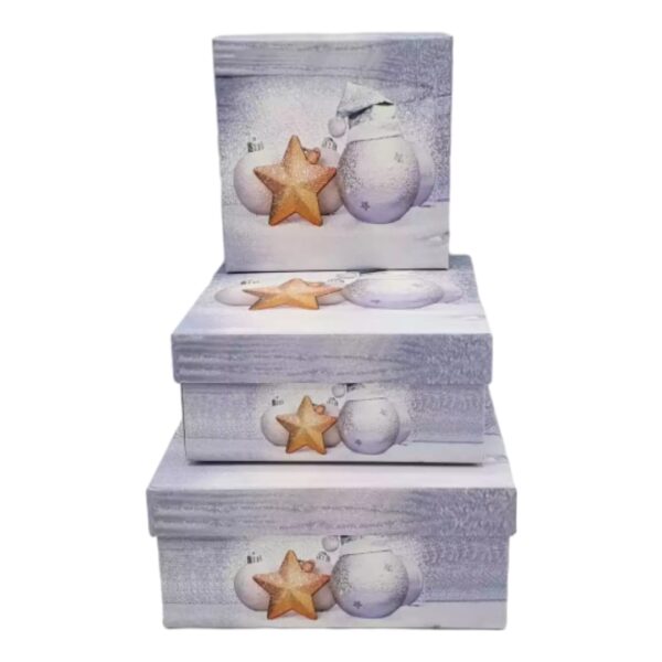 Cutii carton cadou 3/set craciun