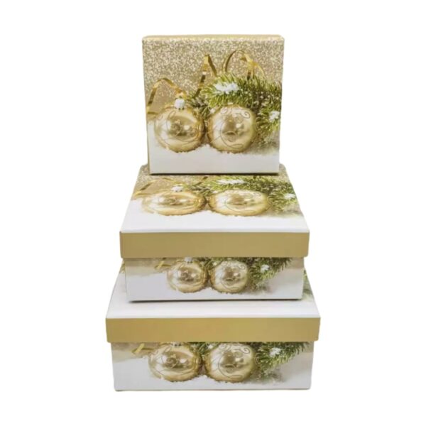 Cutii din carton  3/set Craciun