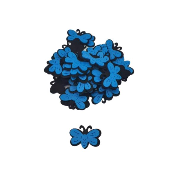 Figurina fetru fluture 50/set albastru