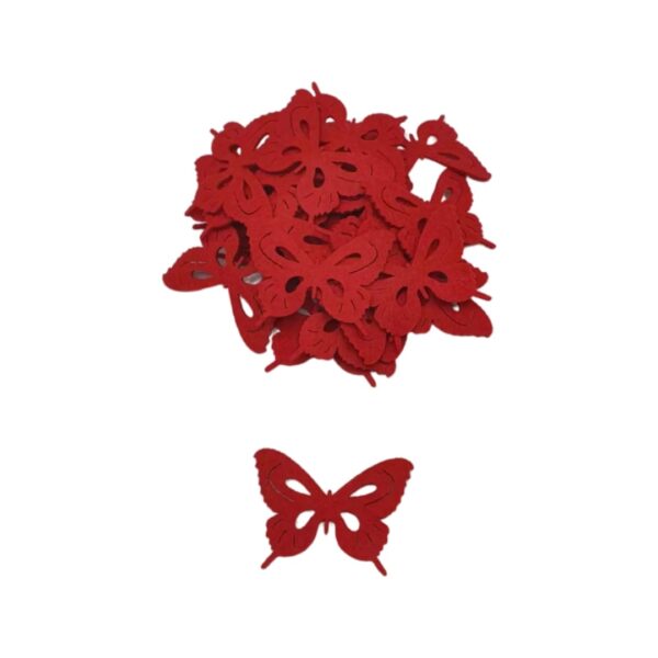 Figurina fetru fluture 50/set rosu