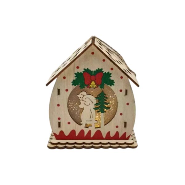 Ornament casuta cu led de Craciun