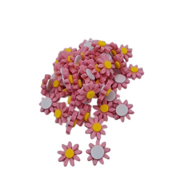 Figurina fetru floare 50/set roz M 4cm