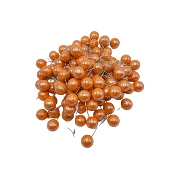 Bile din plastic cu tija ornament 500/set somon M