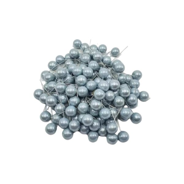 Bile din plastic cu tija ornament 500/set bleu L