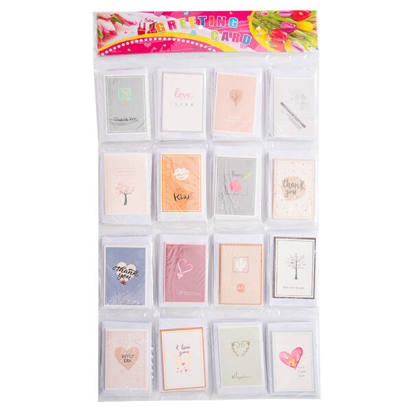 Mini felicitari cu plic 128/set