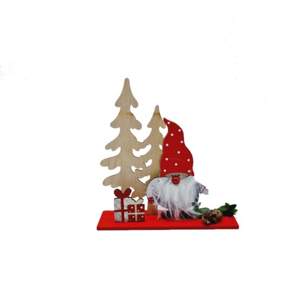 Ornament lemn mos Craciun