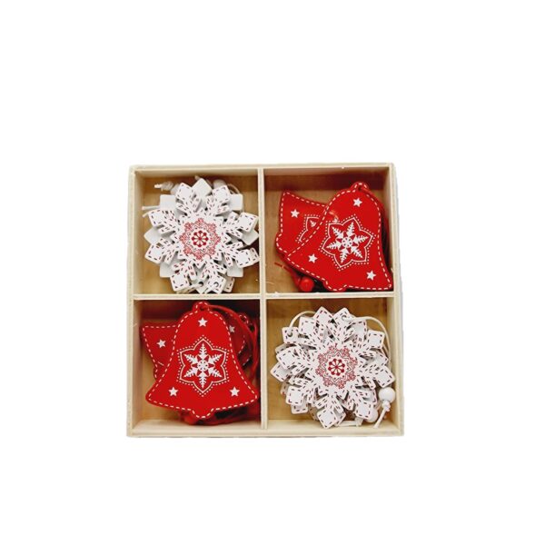 Ornament Lemn Crăciun 12/set