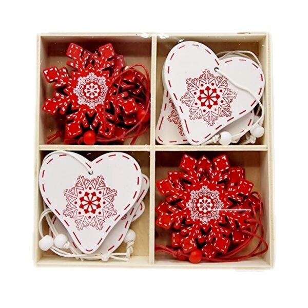 Ornament Lemn Crăciun 12/set