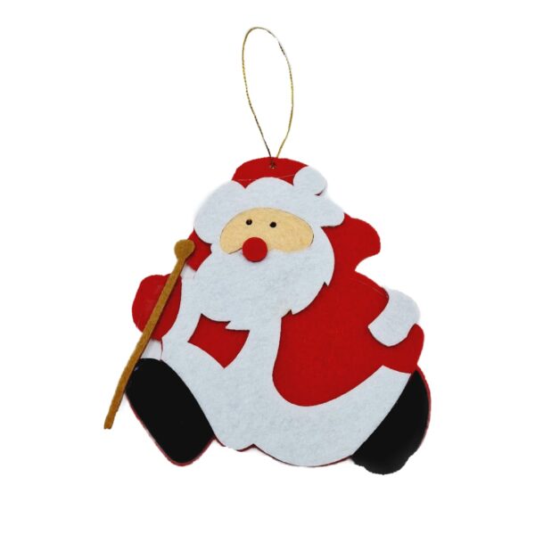 Ornament textil mos craciun 12/set