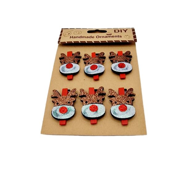 Ornament lemn carlige 6/set