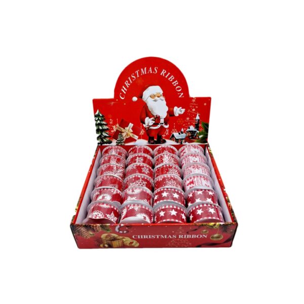 Ribon decorativ craciun 24/set