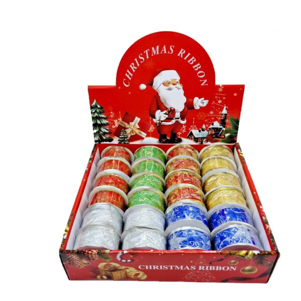 Ribon decorativ craciun 24/set