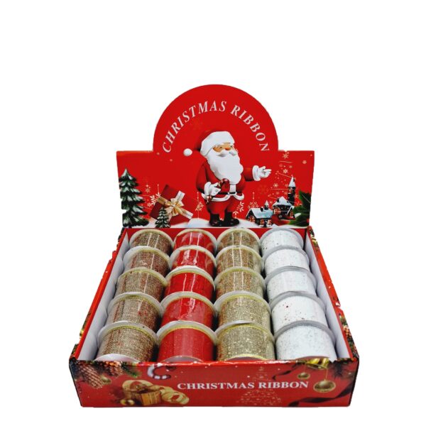 Ribon decorativ craciun 20/set