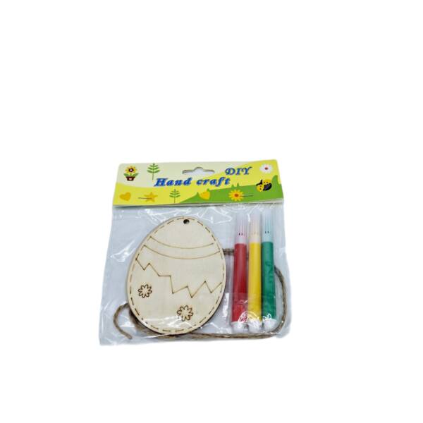 Figurina lemn de pictat ou 2/set