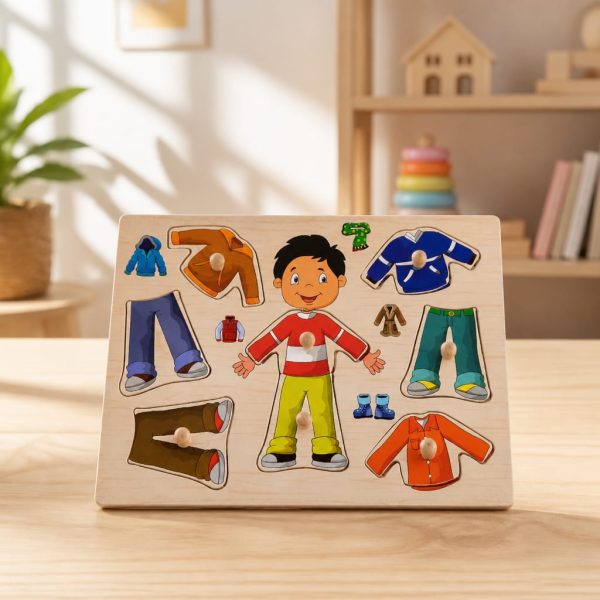 Puzzle lemn cu băiat