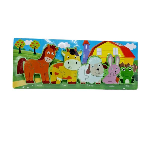 Puzzle lemn animale domestice