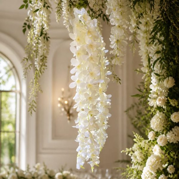 Flori artificiale alba Glicina