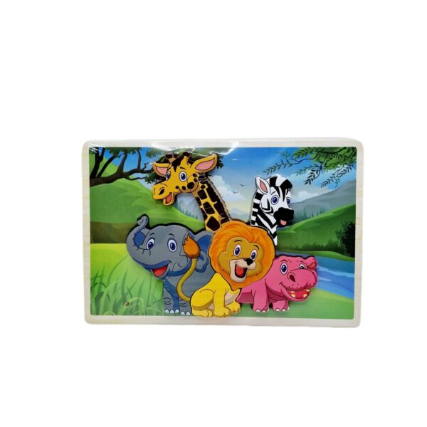 Puzzle Lemn Animale salbatice