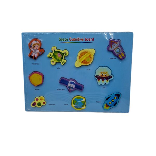 Puzzle lemn gros cu spatiu cosmic