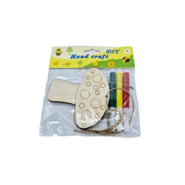 Figurina lemn de pictat ciuperca 2/set