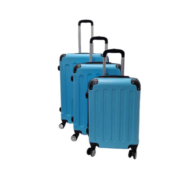Valize plastic 3/set Bleu
