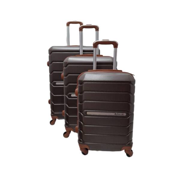 Valize plastic 3/set Bronz