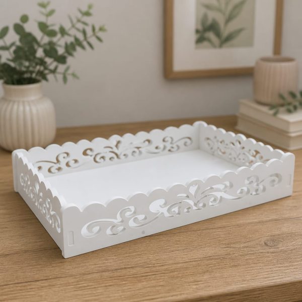 Tăvi MDF Albe 1ps  33cm x 24cm