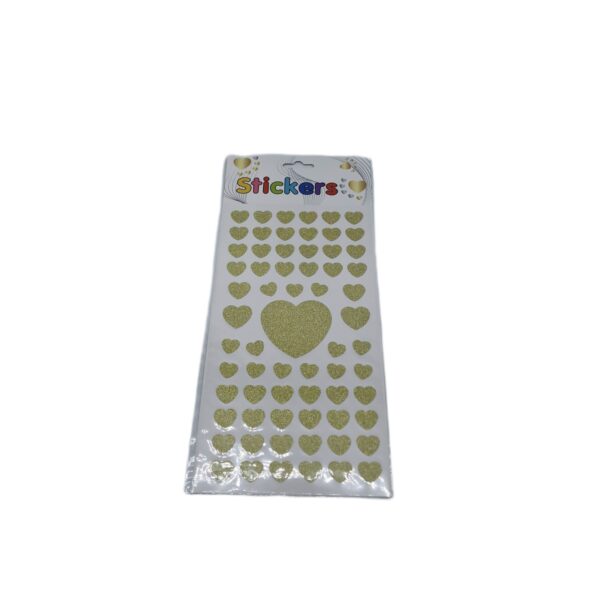 Sticker inimioare auriu
