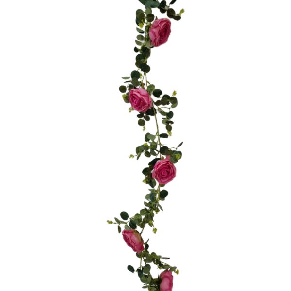 Ghirlanda cu trandafiri  roz 180 cm