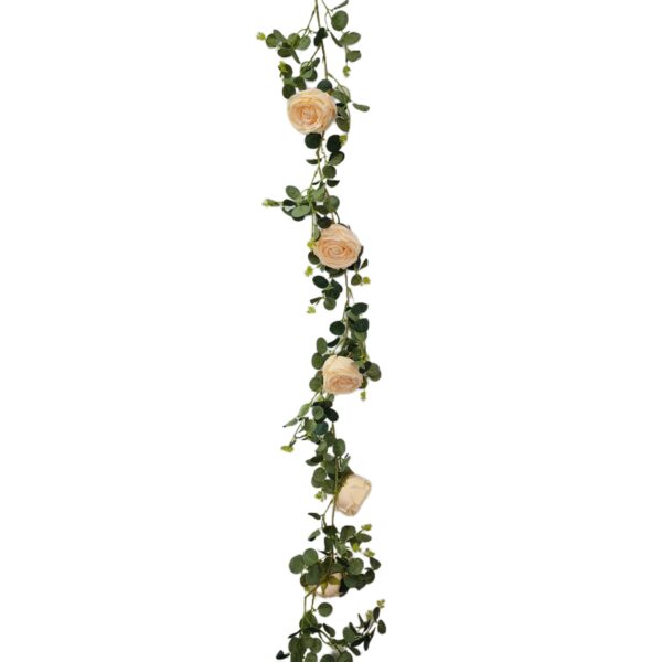 Ghirlanda cu trandafiri  albi 180 cm