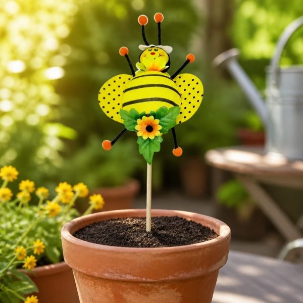 Ornament polistiren albina pe bat