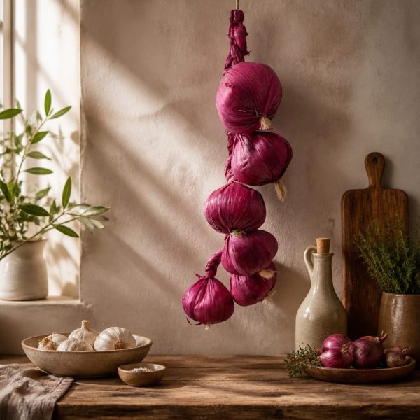 Ceapa decor pe funie