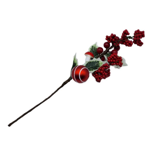 Crengi cu bobite rosii 37cm