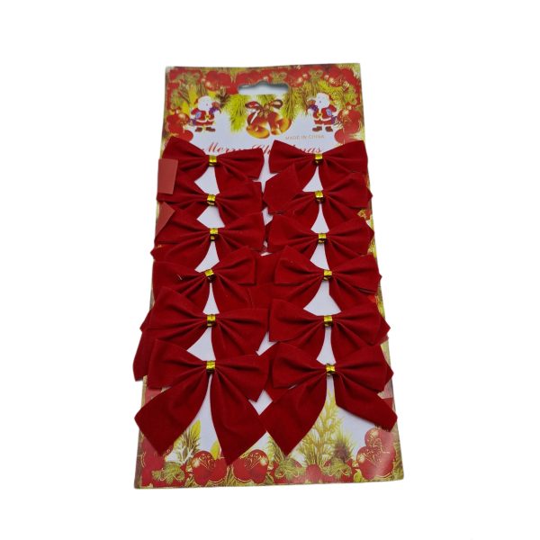 Funda catifea roșie 12/set craciun