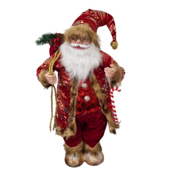 Moș Crăciun decorativ Crăciun 70cm. Roșu