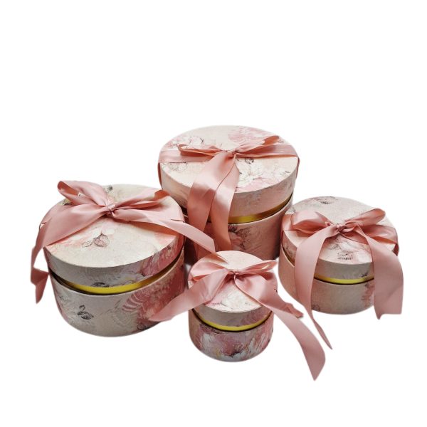 Cutii cadou din carton cu funda 4/set