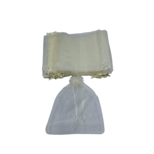 Săculeț organza 100/set crem 18cm x 13cm