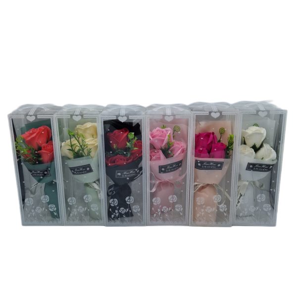 Buchet din flori artificiale 3 trandafiri 6/SET