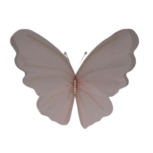 Fluture artificial cu led roz
