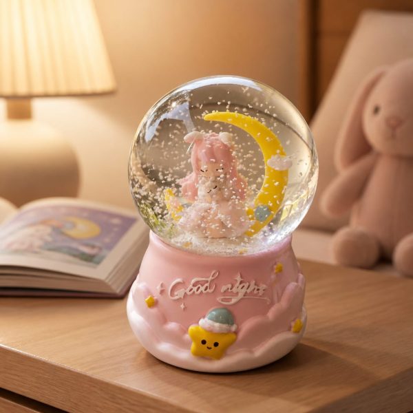 Glob din rășină muzical cu led, Ursuleț