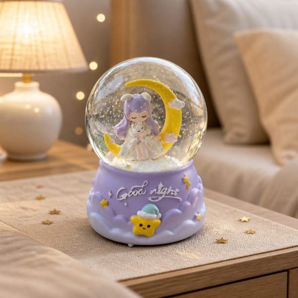 Glob din rășină muzical cu led, Ursuleț