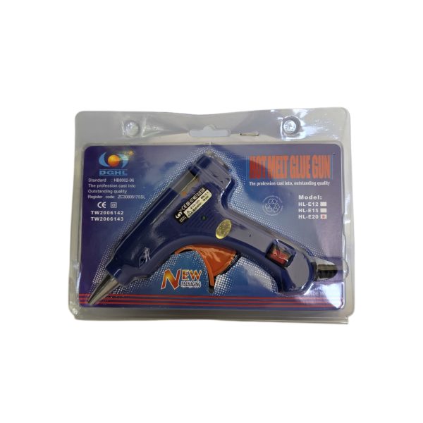 Pistol de lipit cu silicon albastru
